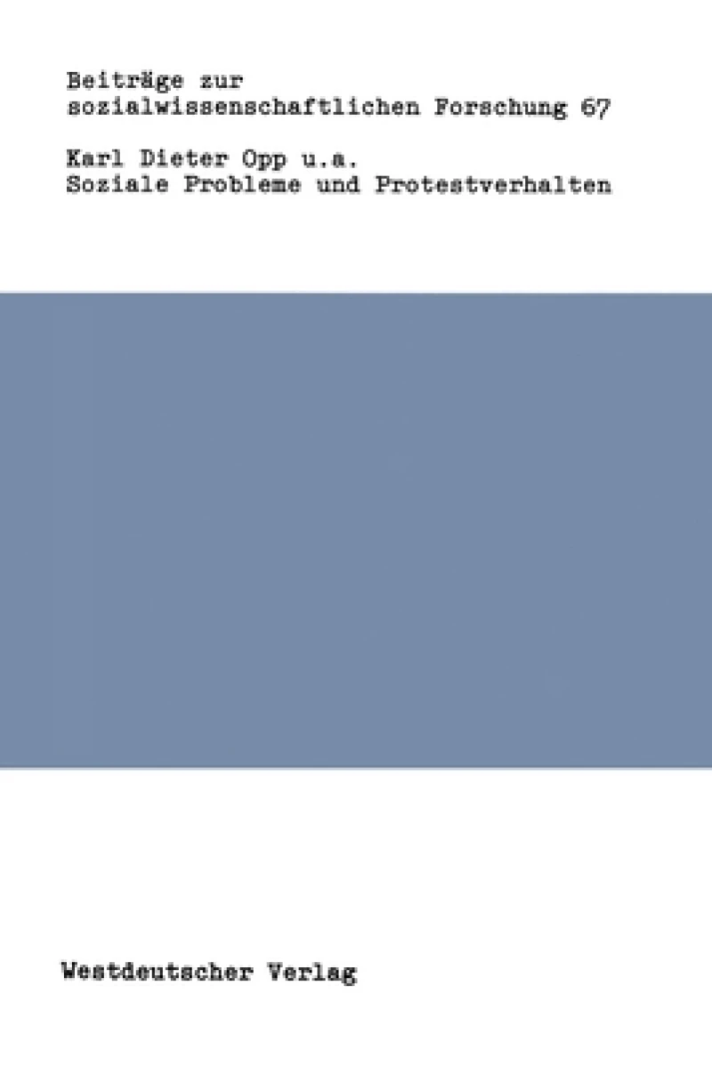 Soziale Probleme und Protestverhalten