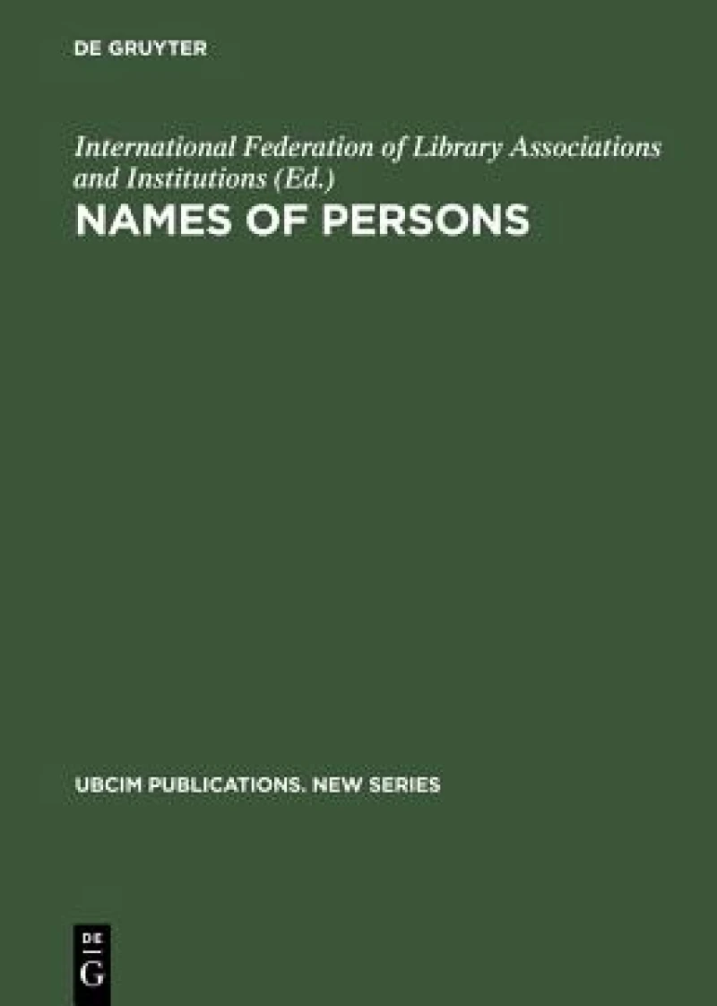 Names of Persons