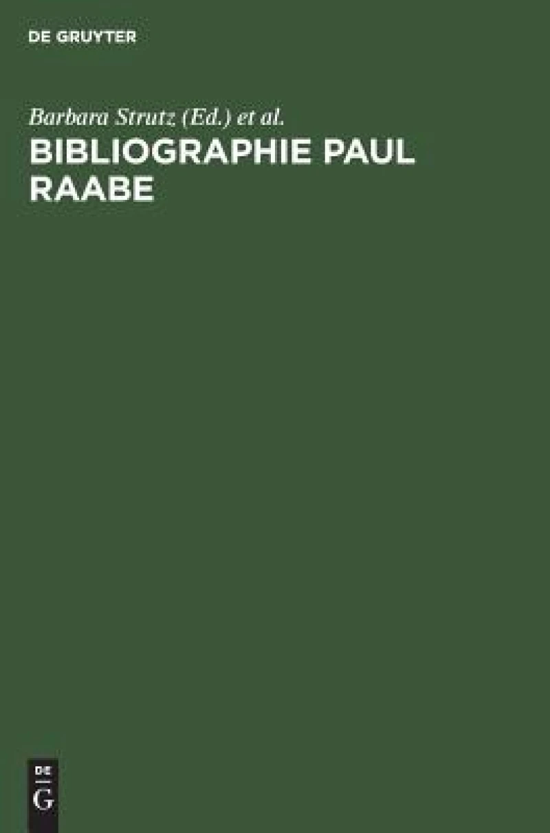 Bibliographie Paul Raabe