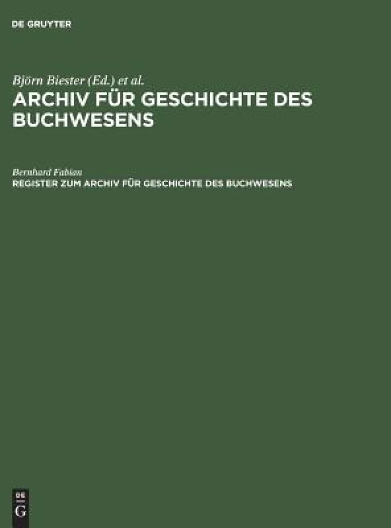 Register zum Archiv für Geschichte des Buchwesens (Band I–XX)