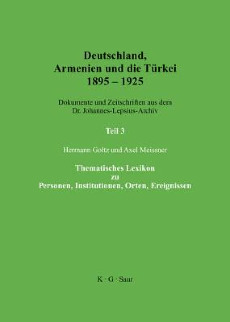 Thematisches Lexikon zu Personen, Institutionen, Orten, Ereignissen