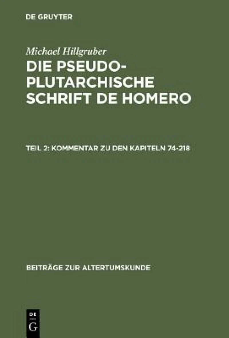 Kommentar Zu Den Kapiteln 74-218