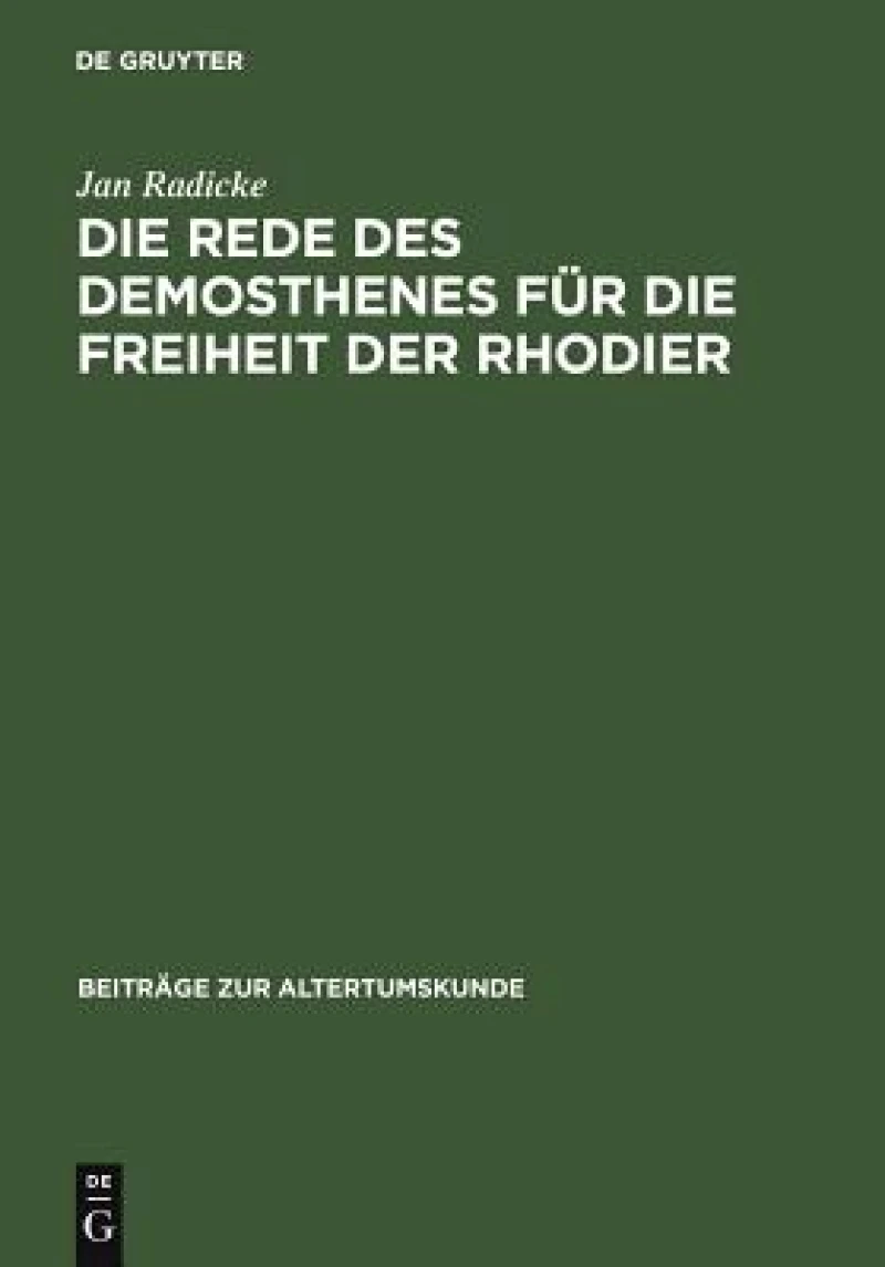Rede des Demosthenes für die Freiheit der Rhodier