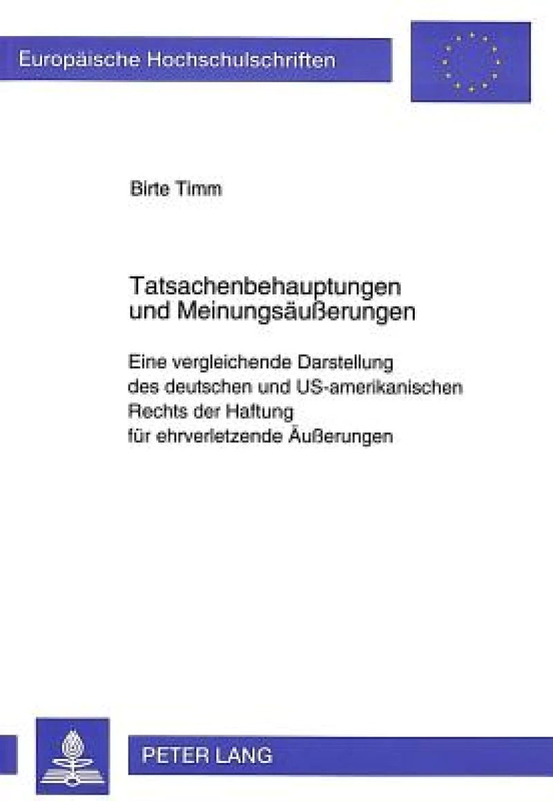 Tatsachenbehauptungen und Meinungsaeuerungen