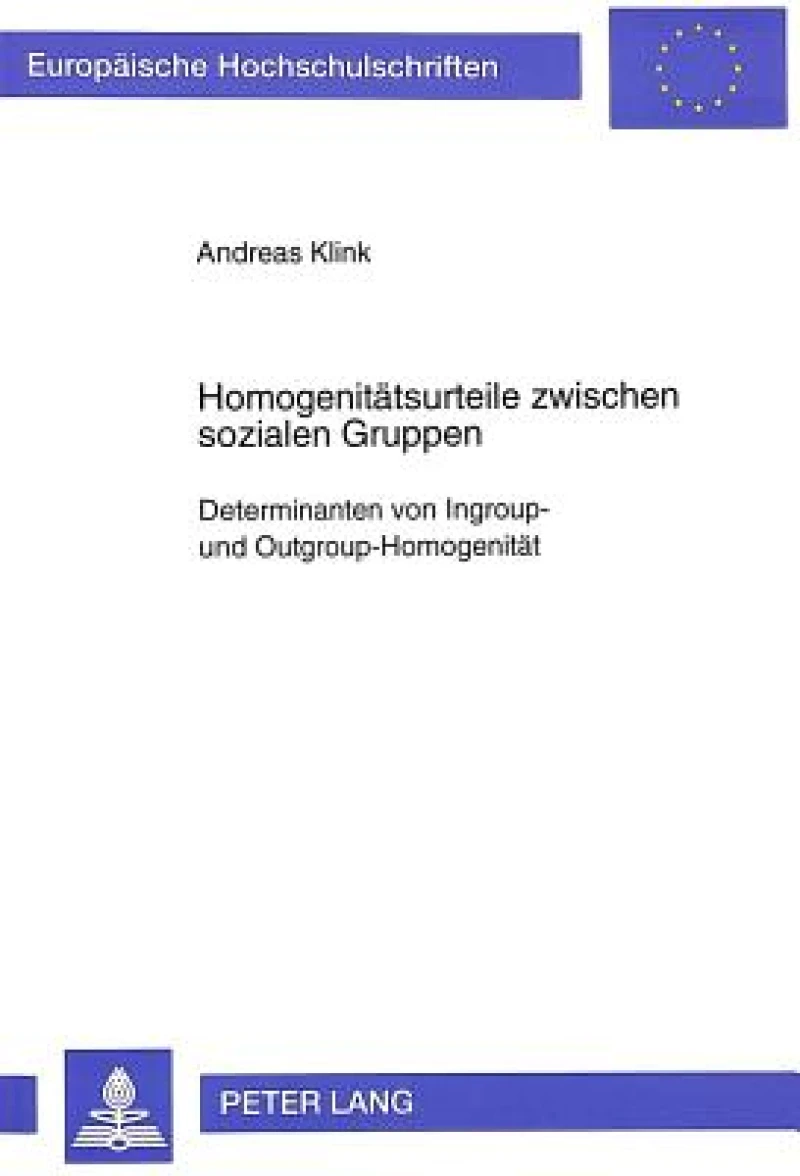 Homogenitaetsurteile zwischen sozialen Gruppen