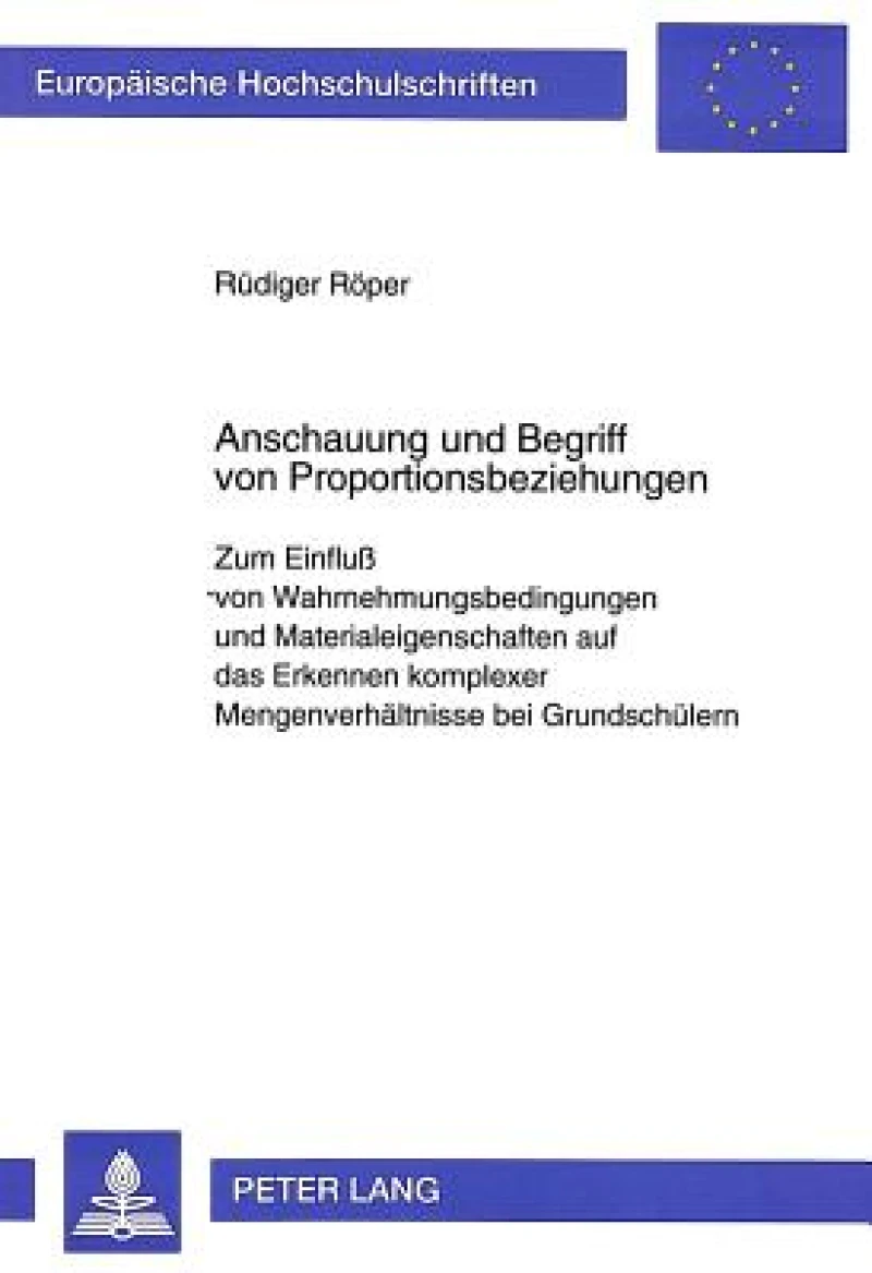 Anschauung und Begriff von Proportionsbeziehungen