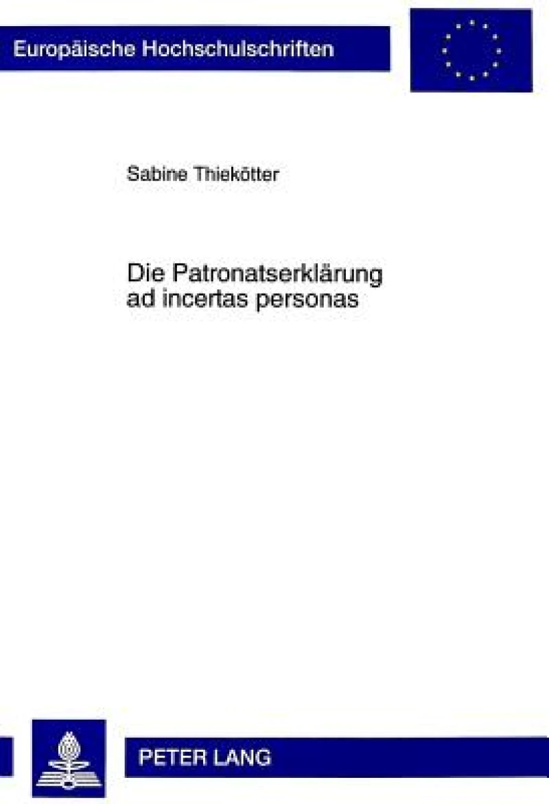 Die Patronatserklaerung ad incertas personas