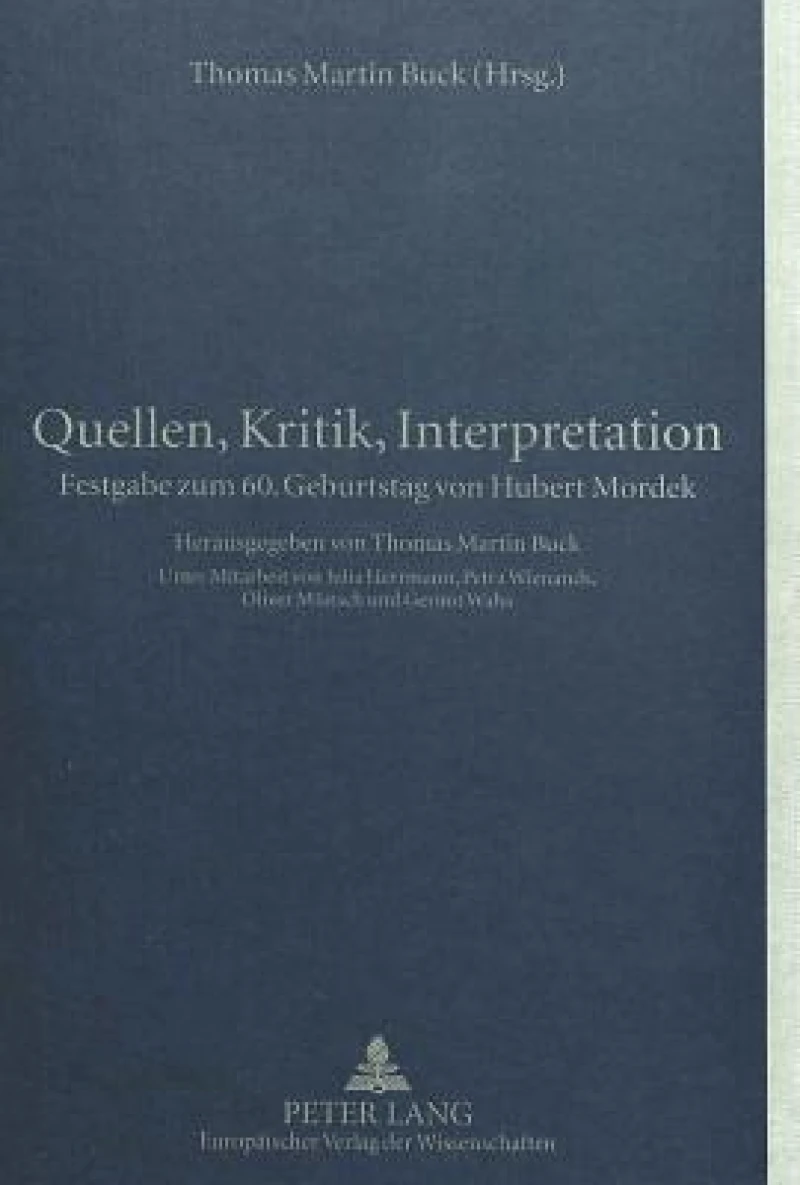 Quellen, Kritik, Interpretation