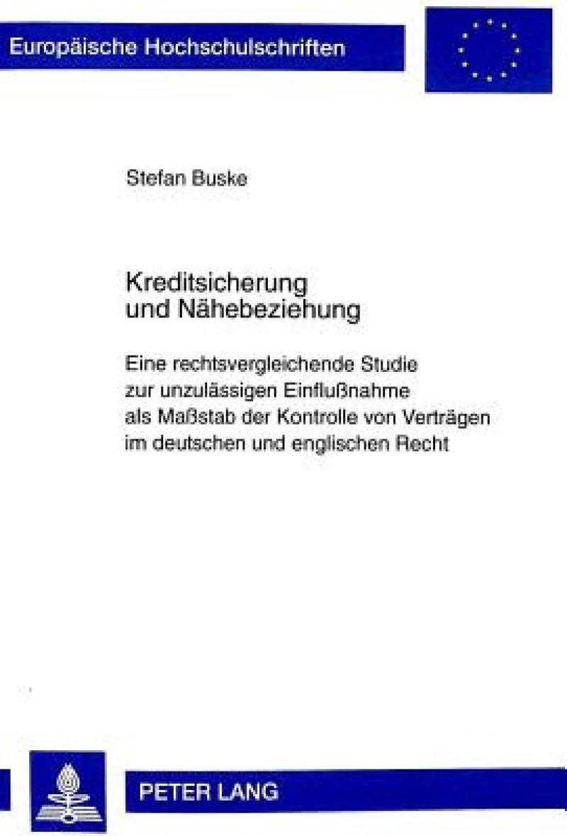 Kreditsicherung Und Naehebeziehung
