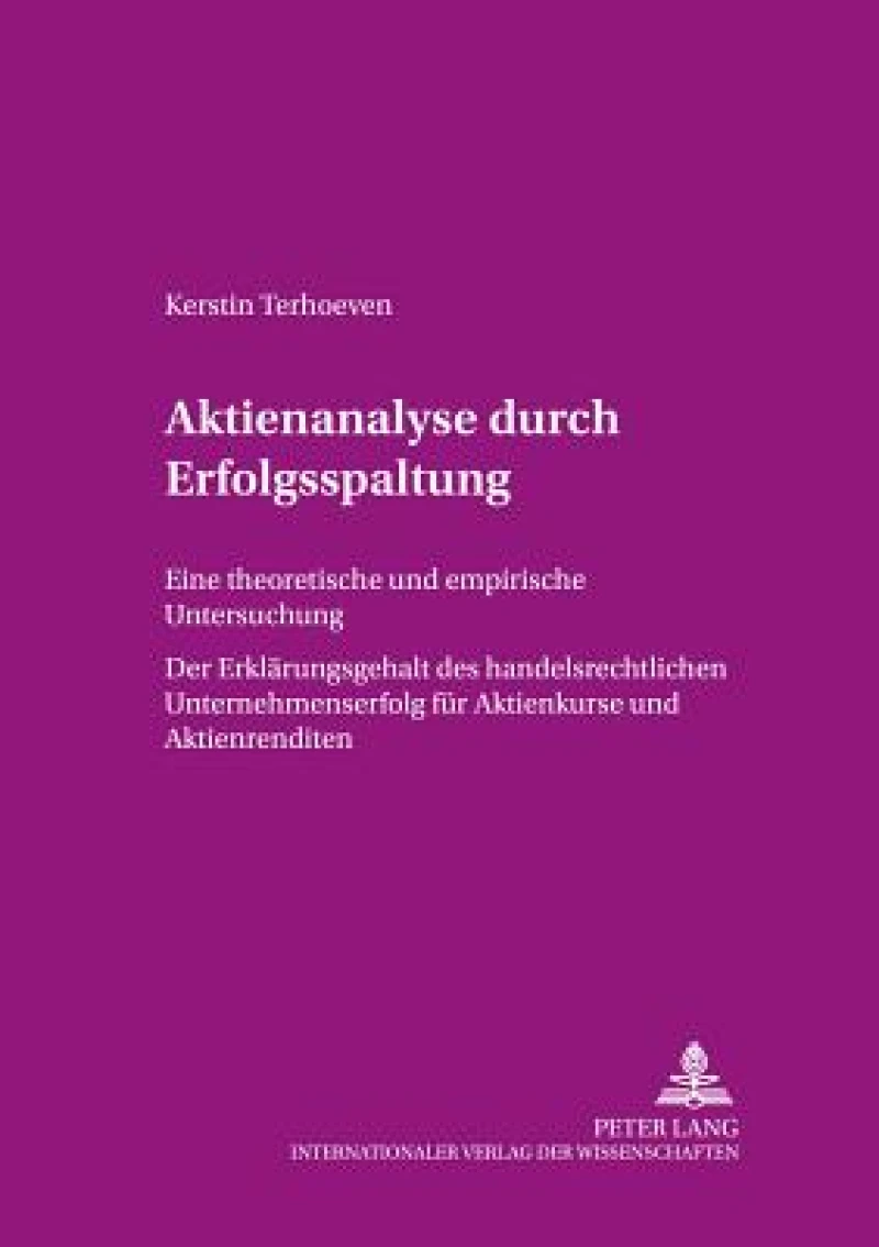 Aktienanalyse durch Erfolgsspaltung