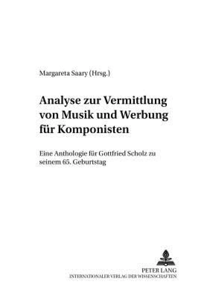 Analyse zur Vermittlung von Musik und Werbung fuer Komponisten