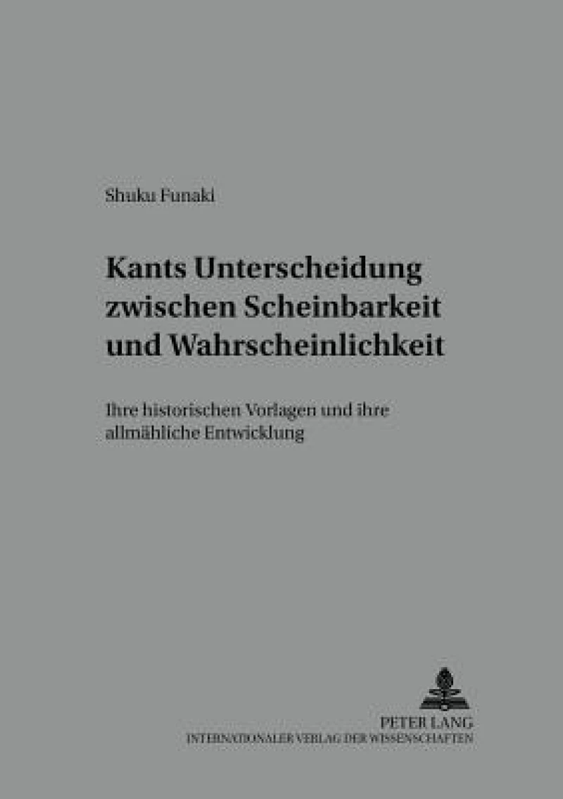 Kants Unterscheidung zwischen Scheinbarkeit und Wahrscheinlichkeit