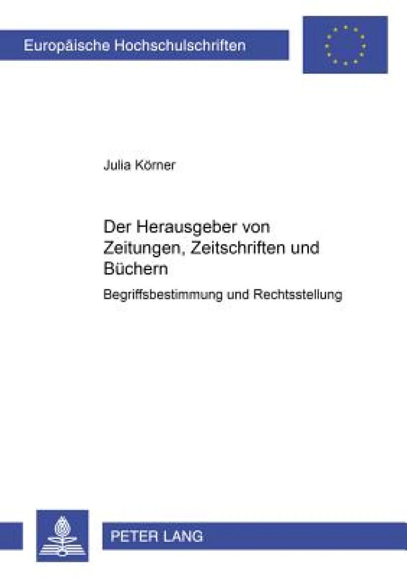 Der Herausgeber von Zeitungen, Zeitschriften und Buechern