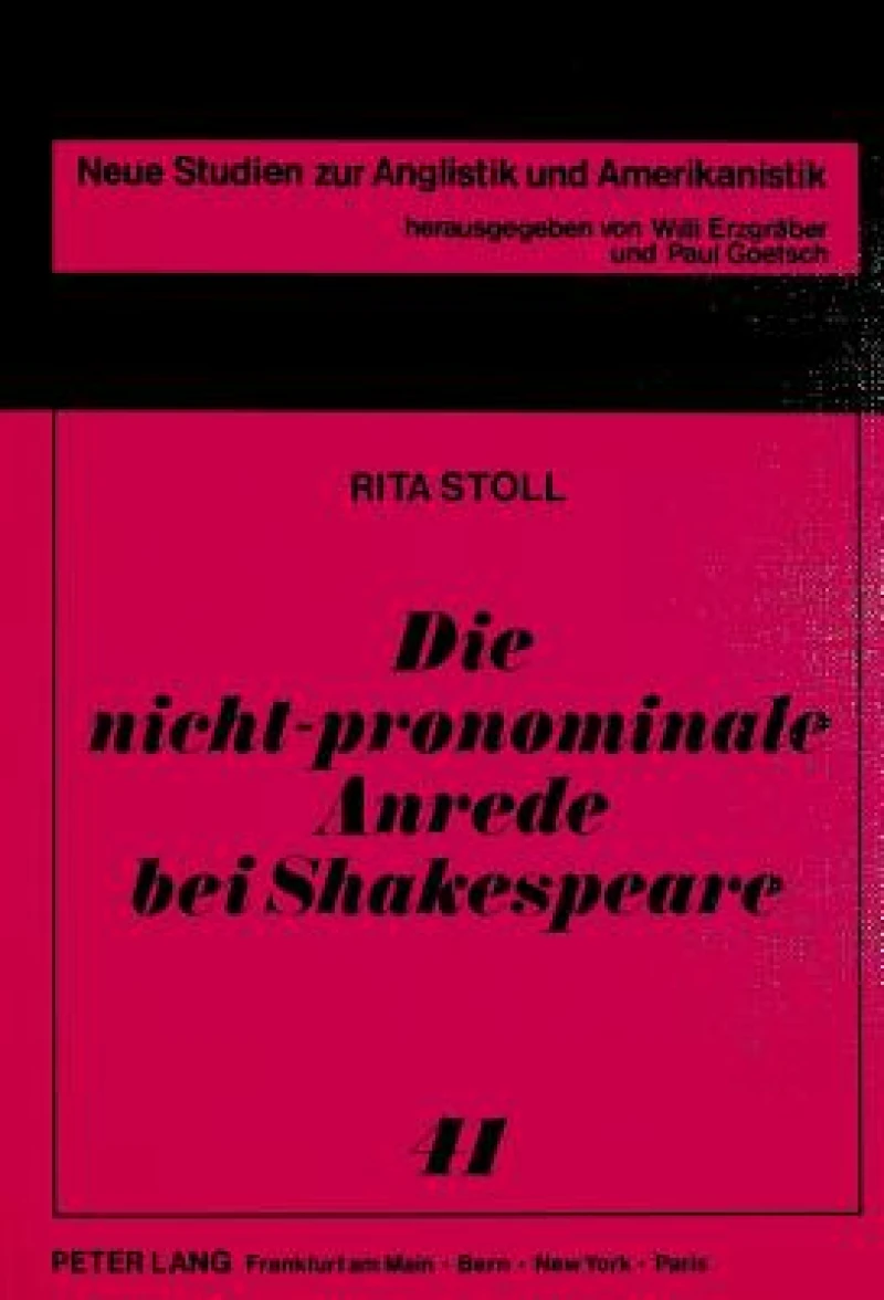 Die nicht-pronominale Anrede bei Shakespeare