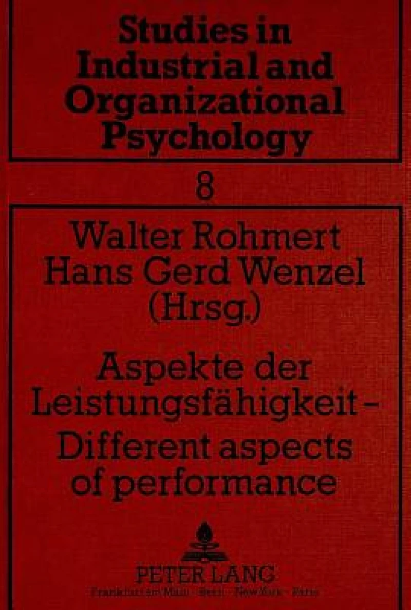 Aspekte der Leistungsfaehigkeit -- Different aspects of performance