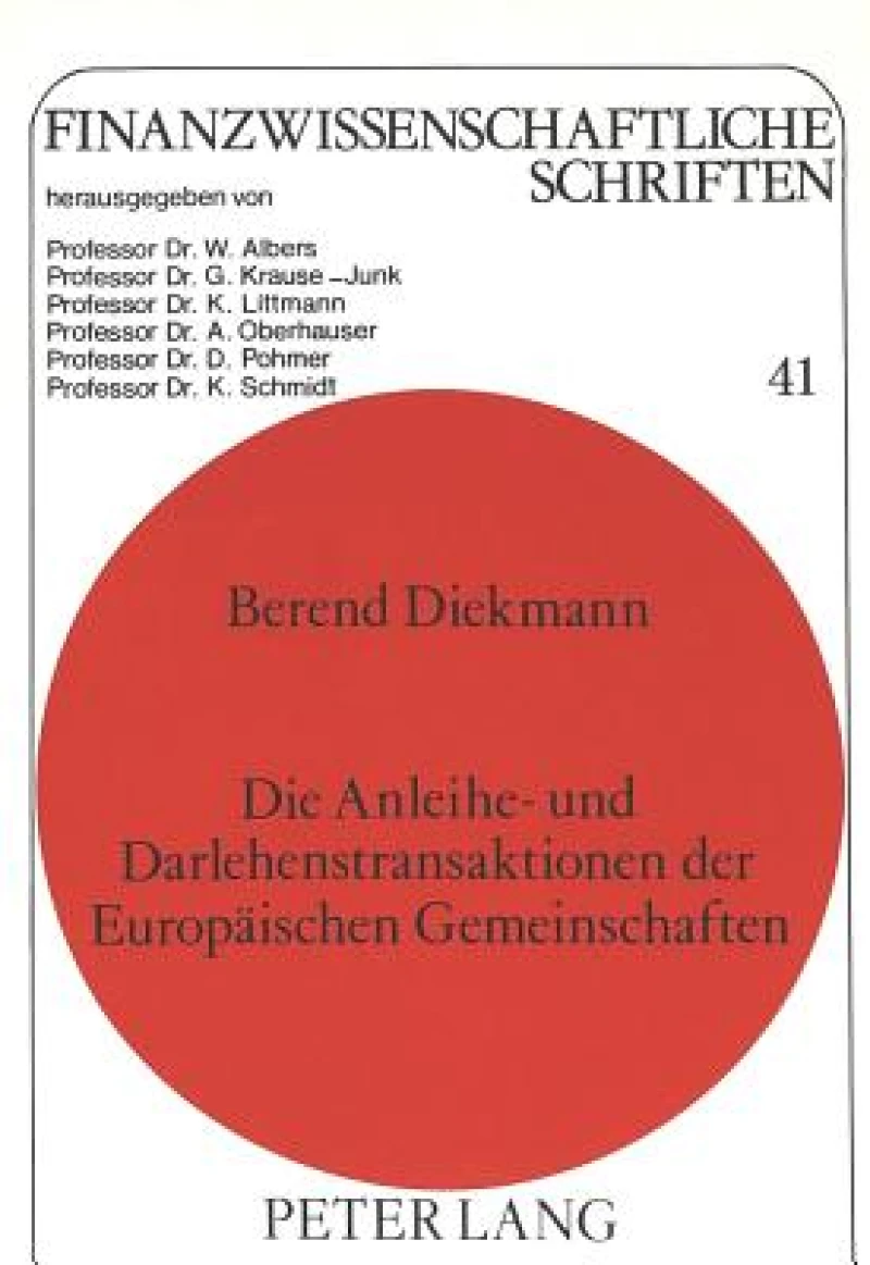 Die Anleihe- und Darlehenstransaktionen der Europaeischen Gemeinschaften