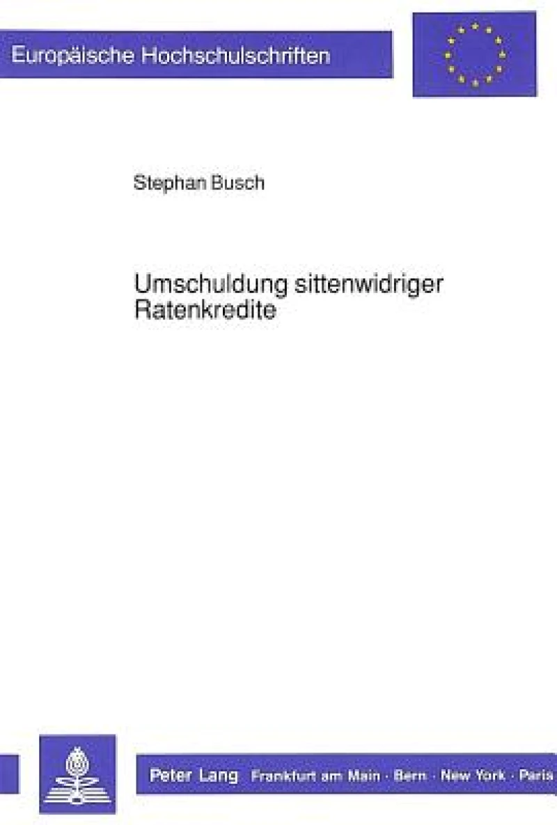 Umschuldung sittenwidriger Ratenkredite