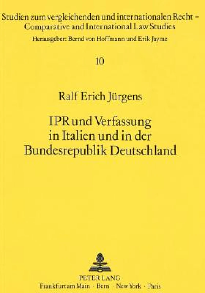 IPR und Verfassung in Italien und in der Bundesrepublik Deutschland
