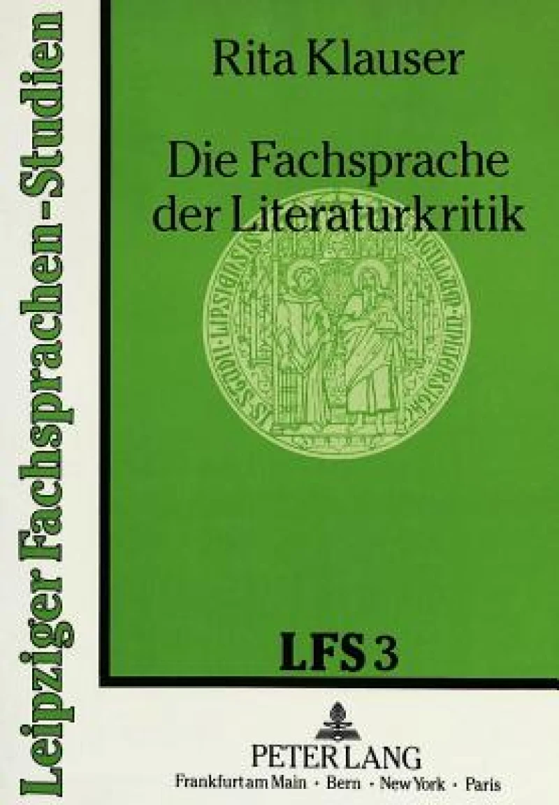Die Fachsprache der Literaturkritik