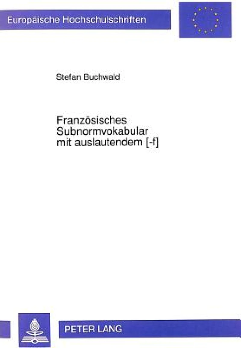 Franzoesisches Subnormvokabular Mit Auslautendem (-F)