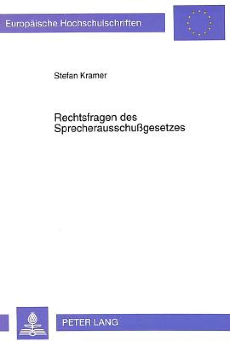 Rechtsfragen des Sprecherausschugesetzes