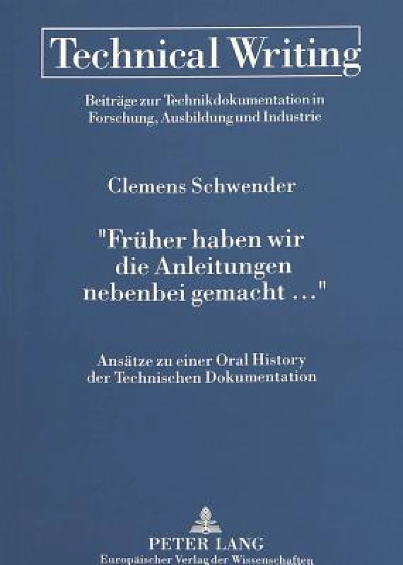 «Frueher haben wir die Anleitungen nebenbei gemacht ...»