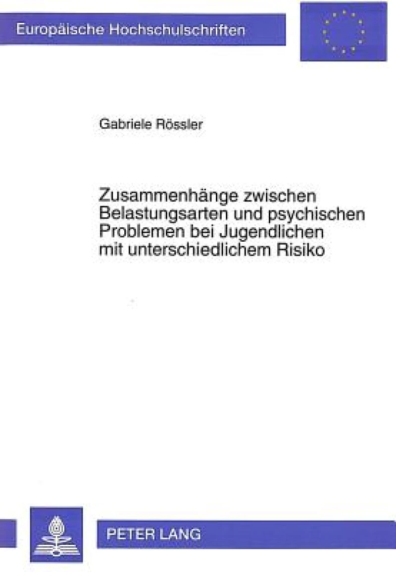 Zusammenhaenge zwischen Belastungsarten und psychischen Problemen bei Jugendlichen mit unterschiedlichem Risiko