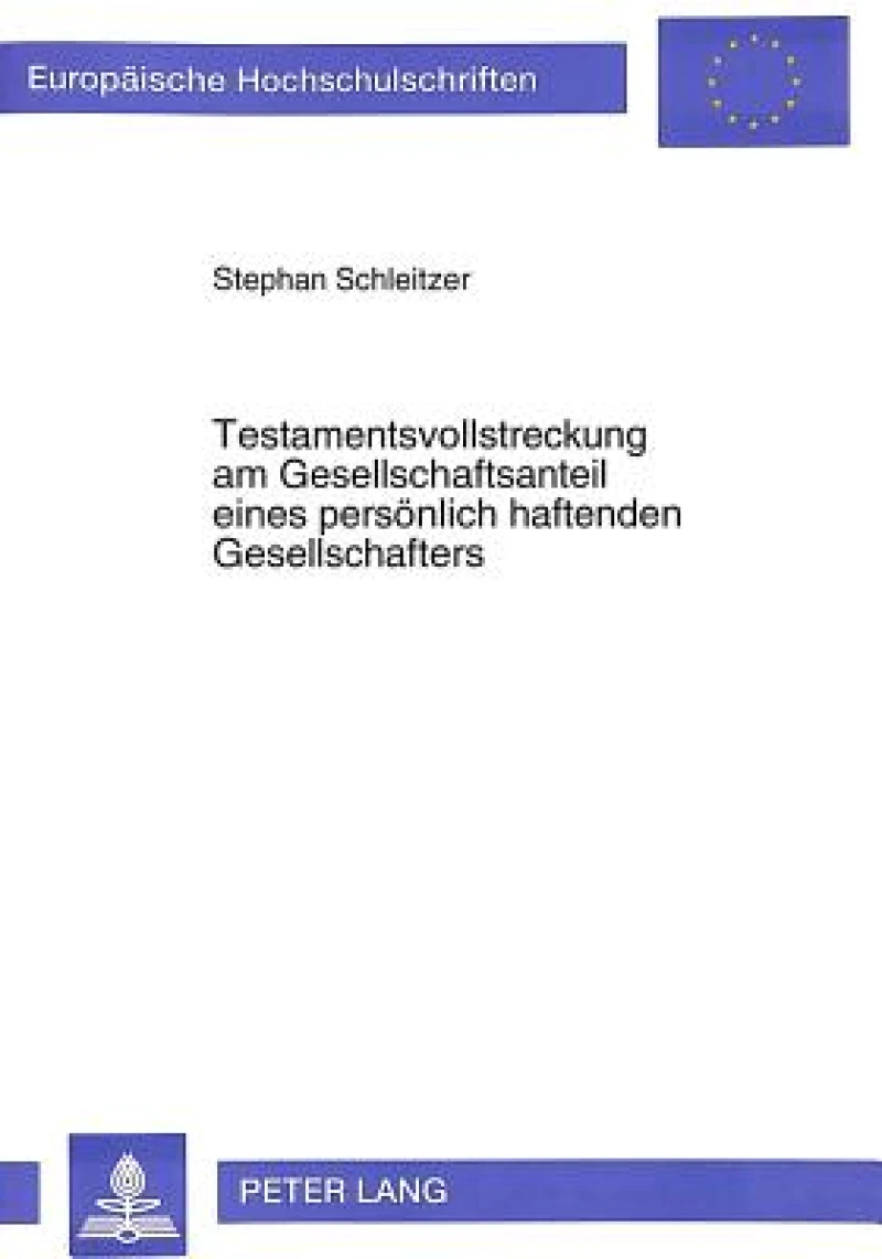 Testamentsvollstreckung am Gesellschaftsanteil eines persoenlich haftenden Gesellschafters