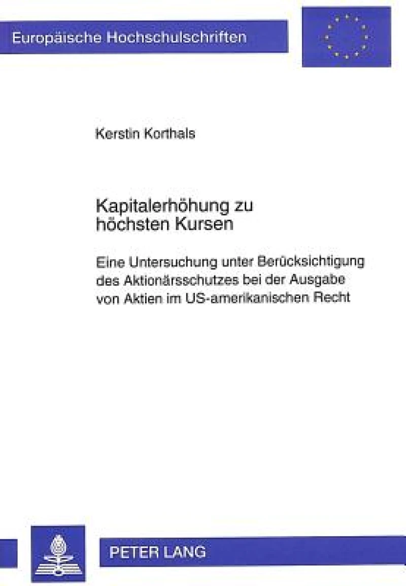 Kapitalerhoehung zu hoechsten Kursen