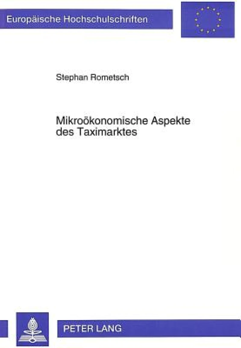 Mikrooekonomische Aspekte des Taximarktes