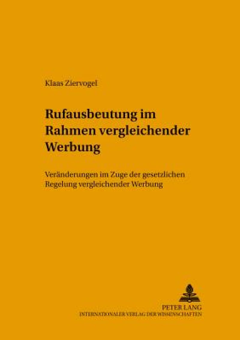 Rufausbeutung Im Rahmen Vergleichender Werbung