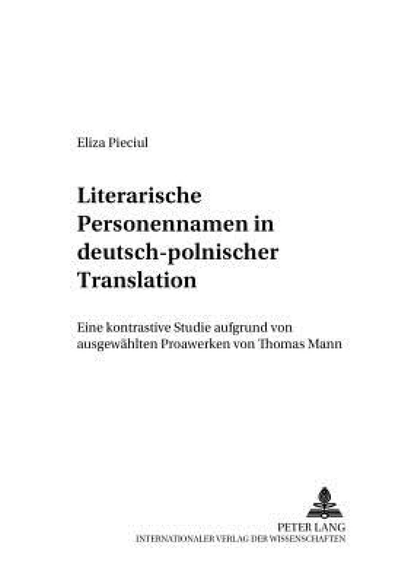 Literarische Personennamen in deutsch-polnischer Translation
