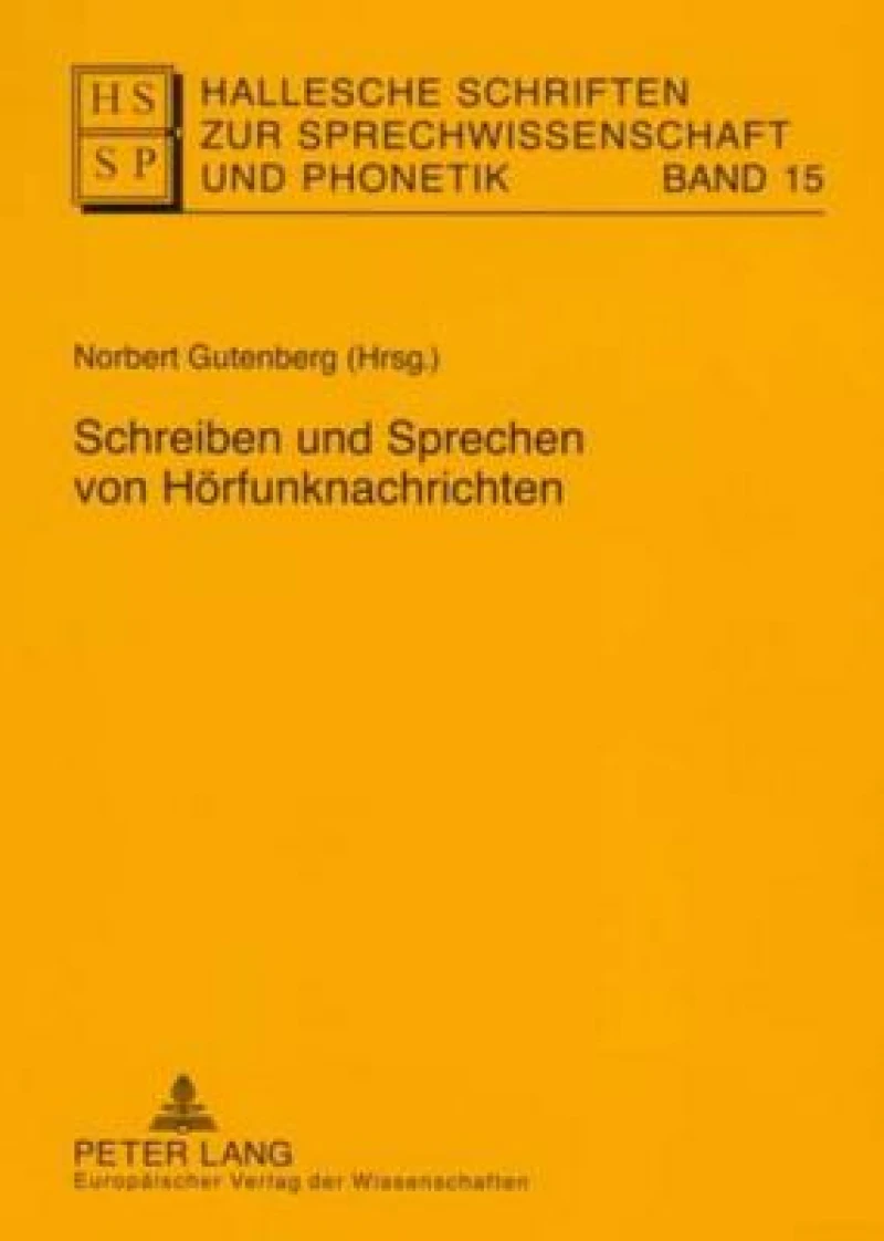 Schreiben Und Sprechen Von Hoerfunknachrichten