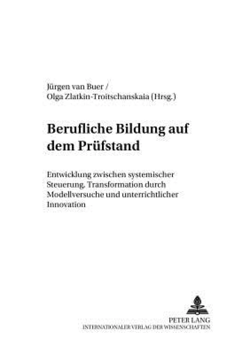 Berufliche Bildung auf dem Pruefstand
