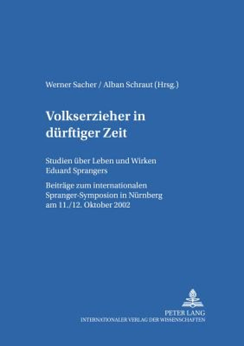 Volkserzieher in duerftiger Zeit