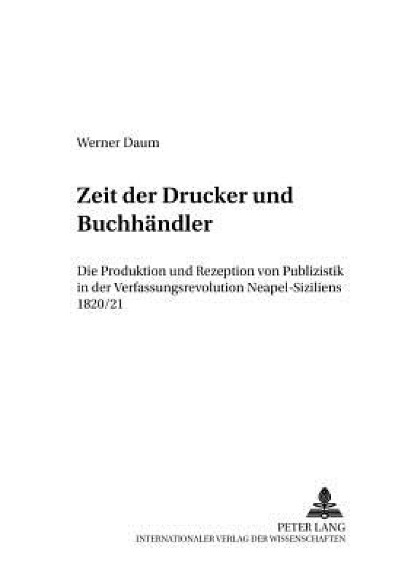 Zeit der Drucker und Buchhaendler