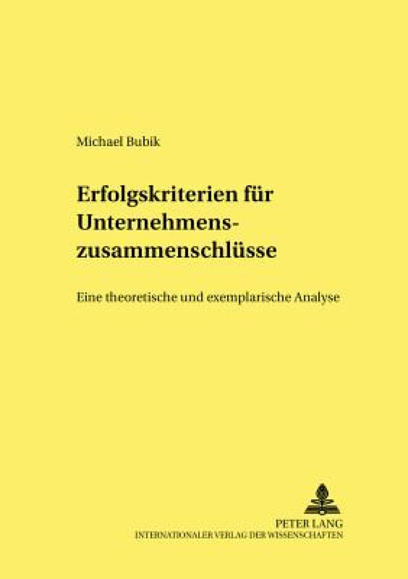 Erfolgskriterien fuer Unternehmenszusammenschluesse