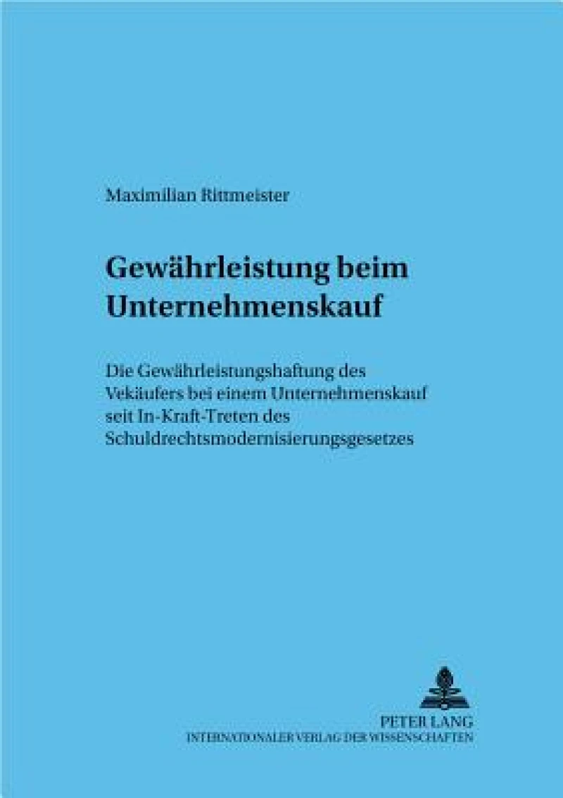 Gewaehrleistung beim Unternehmenskauf