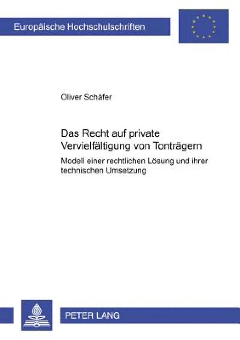 Das Recht auf private Vervielfaeltigung von Tontraegern