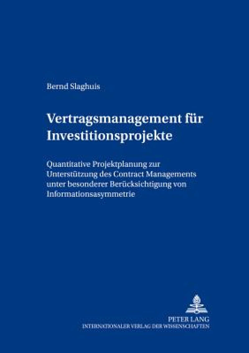 Vertragsmanagement fuer Investitionsprojekte