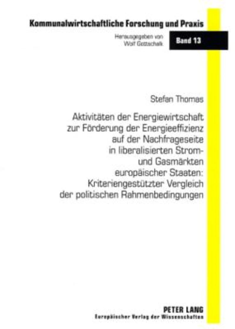 Aktivitaeten der Energiewirtschaft zur Foerderung der Energieeffizienz auf der Nachfrageseite in liberalisierten Strom- und Gasmaerkten europaeischer Staaten: Kriteriengestuetzter Vergleich der politischen Rahmenbedingungen