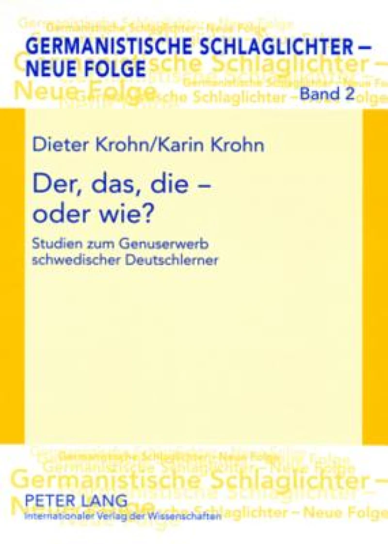 Der, das, die – oder wie?