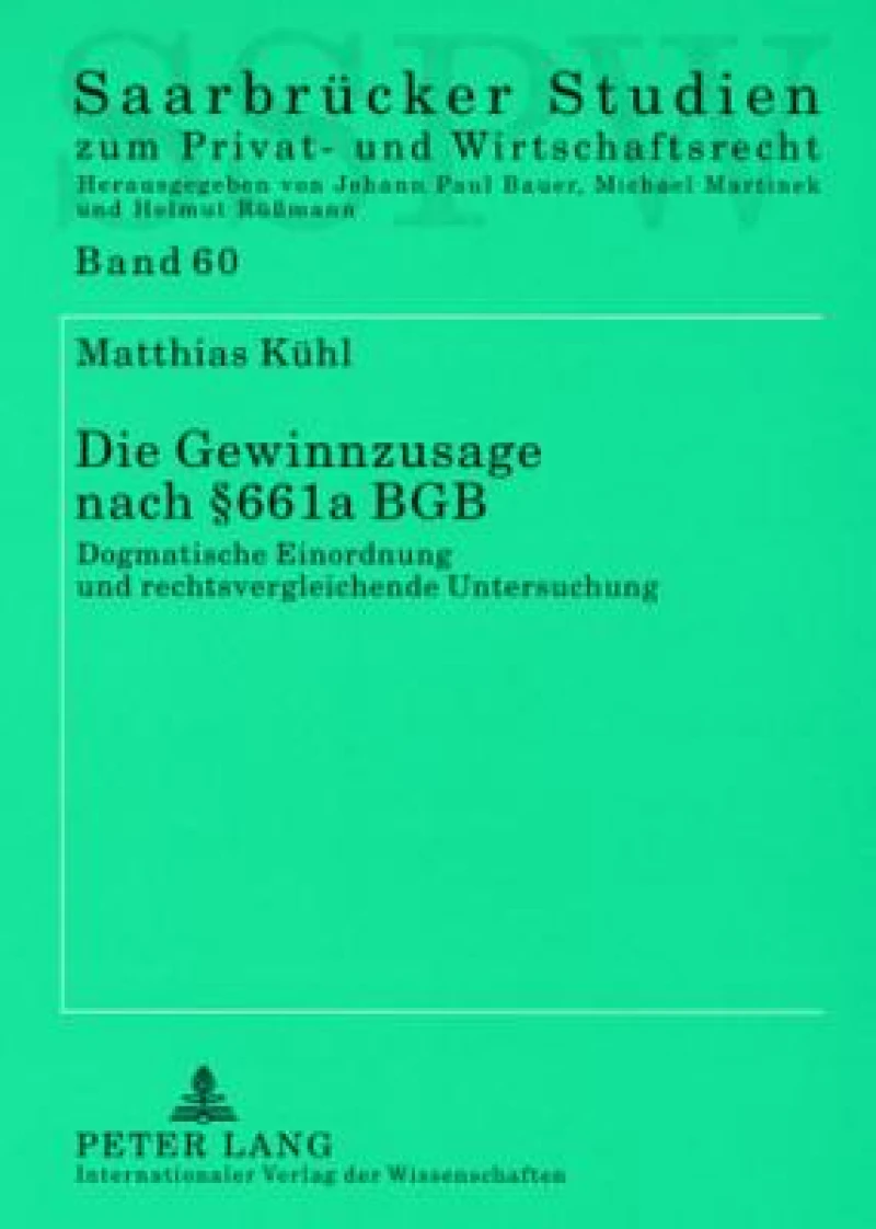 Die Gewinnzusage nach § 661a BGB