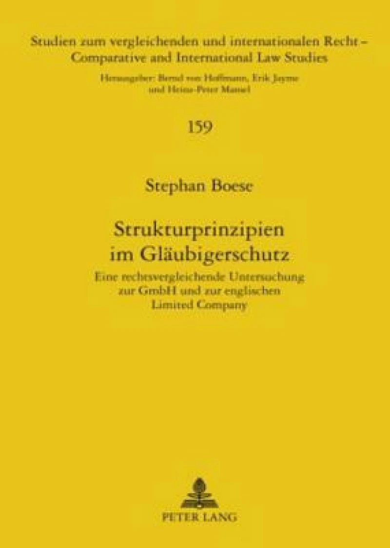 Strukturprinzipien im Glaeubigerschutz