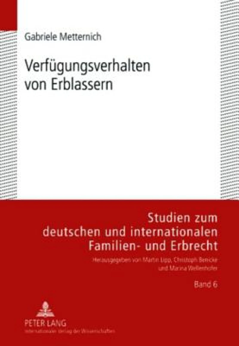 Verfuegungsverhalten von Erblassern