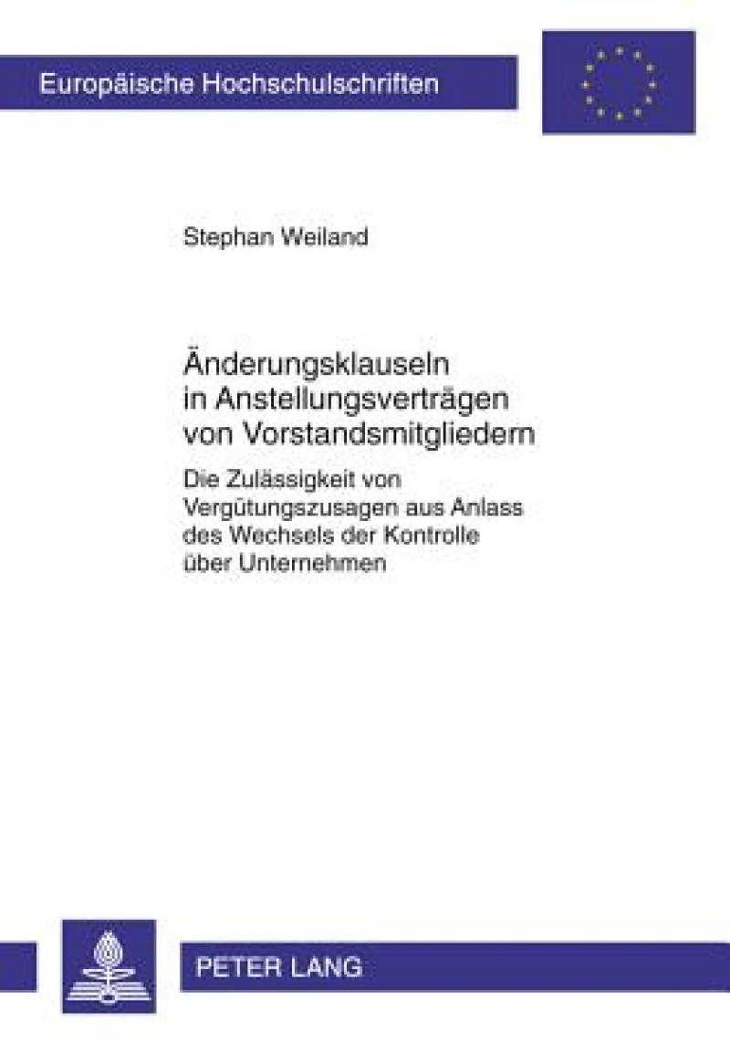 Aenderungsklauseln in Anstellungsvertraegen von Vorstandsmitgliedern