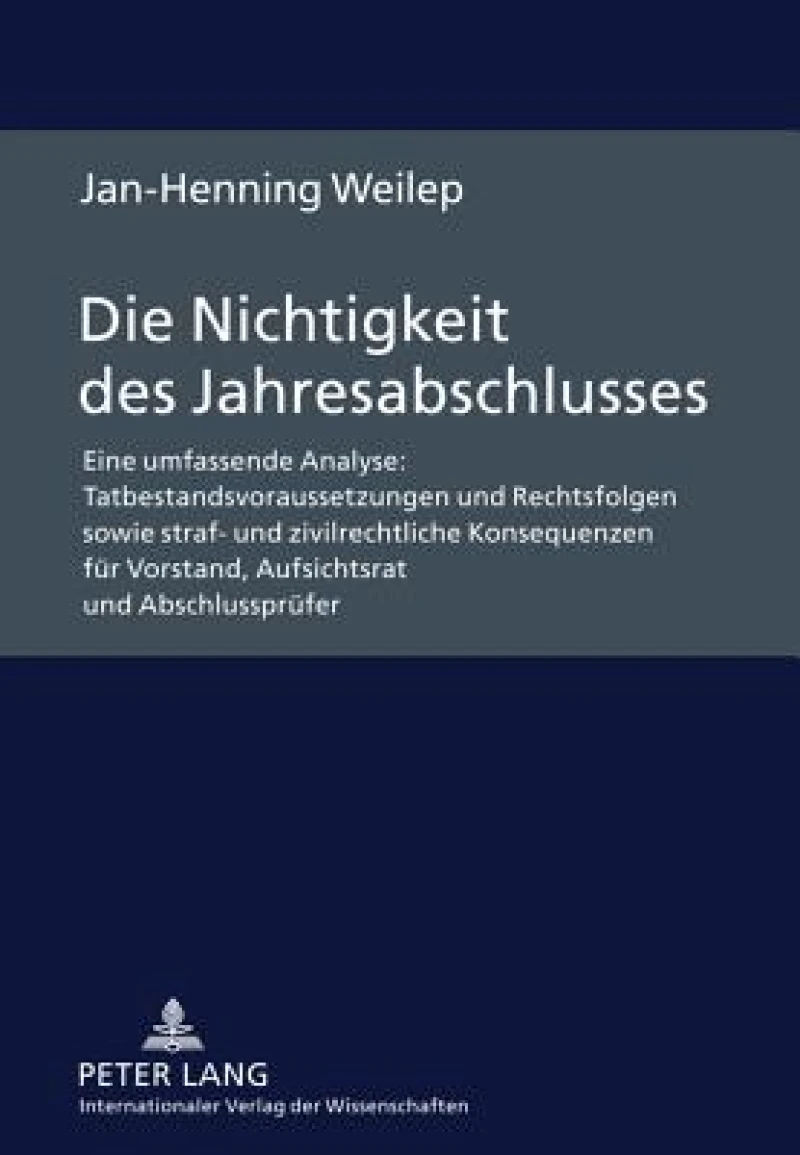 Die Nichtigkeit des Jahresabschlusses