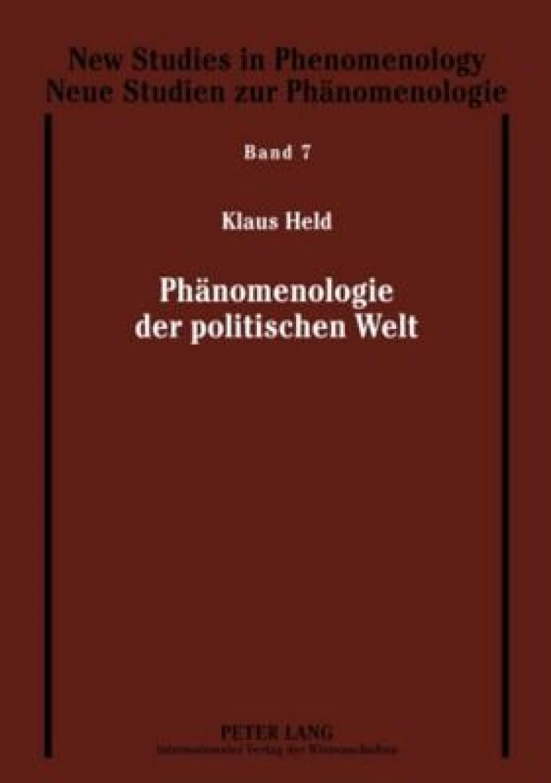 Phaenomenologie der politischen Welt