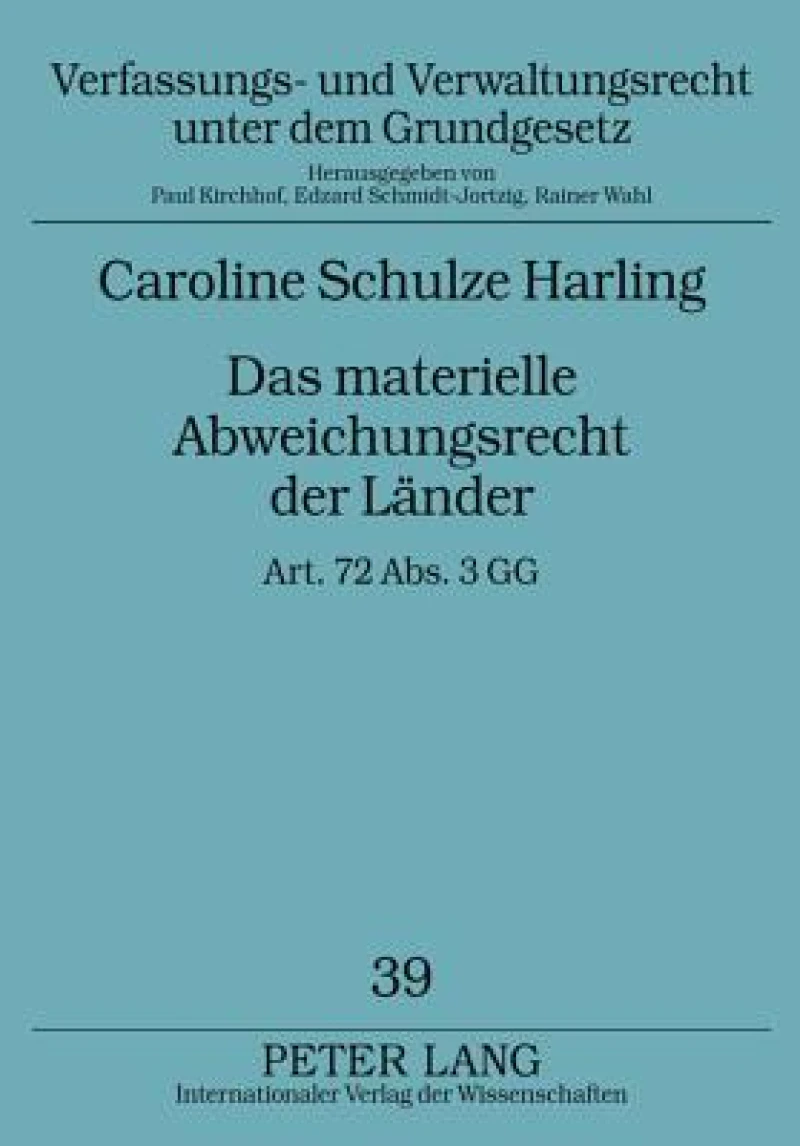 Das materielle Abweichungsrecht der Laender