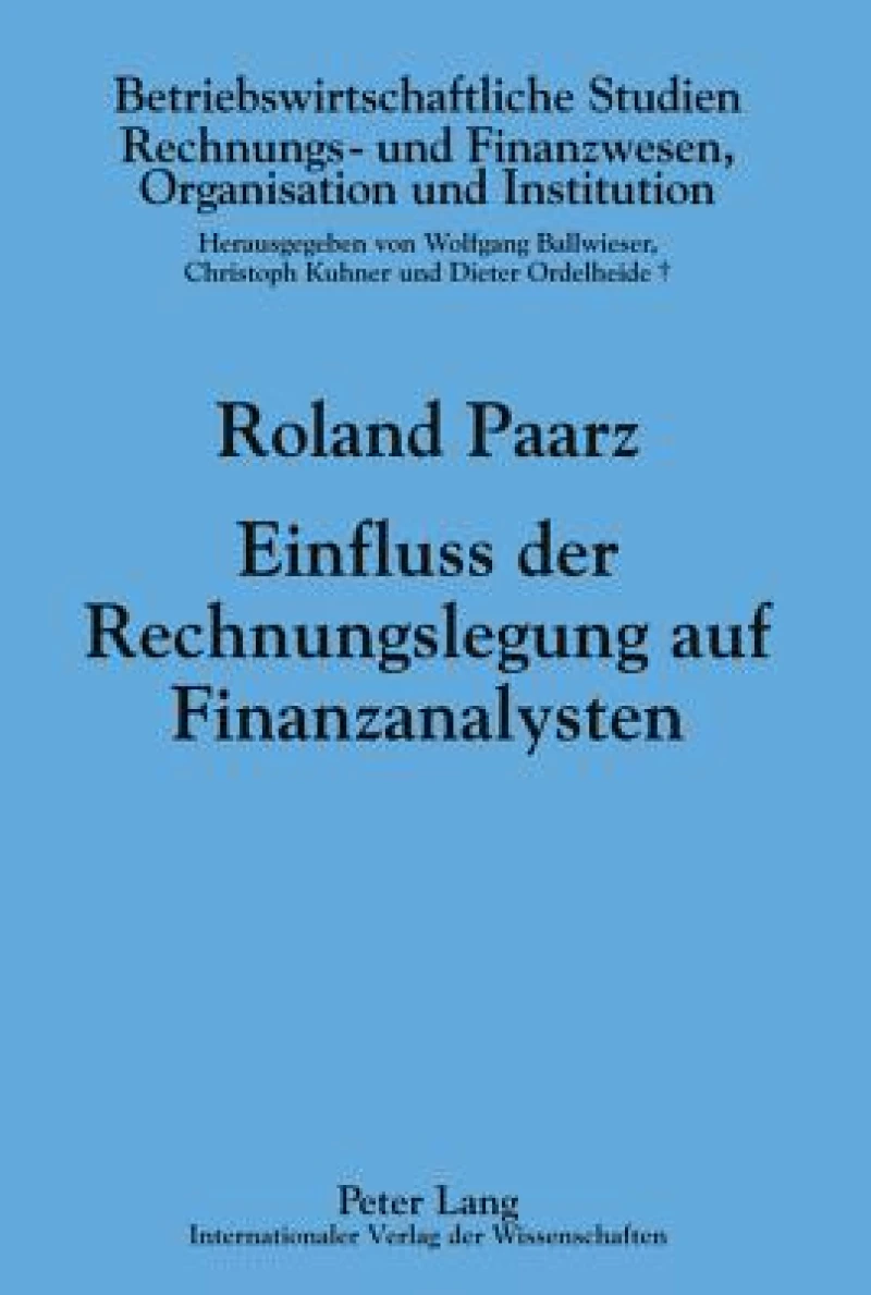 Einfluss der Rechnungslegung auf Finanzanalysten